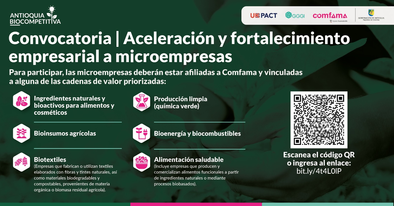 Convocatoria abierta  Antioquia Biocompetitiva